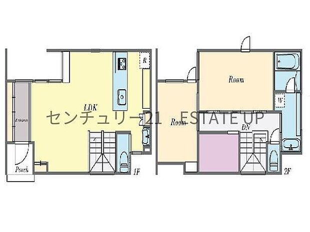 【間取り】ファミリーにおすすめの3LDK。寝室、お子様のお部屋など分けた使いかたが可能です。