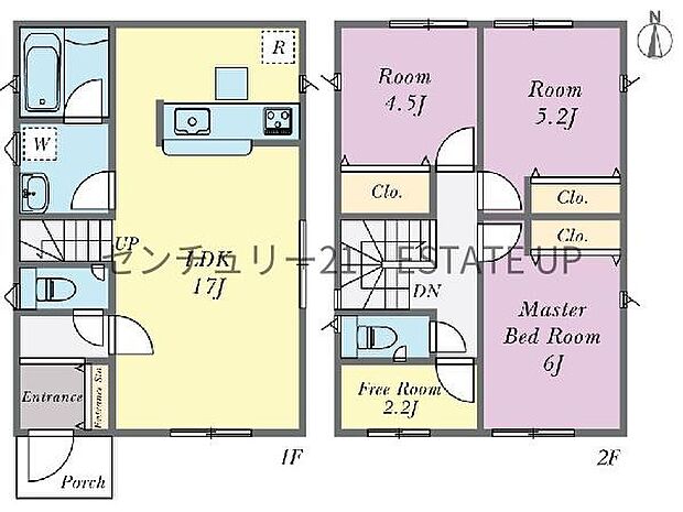【間取り】ファミリーにおすすめの4LDK。寝室、お子様のお部屋など分けた使いかたが可能です。