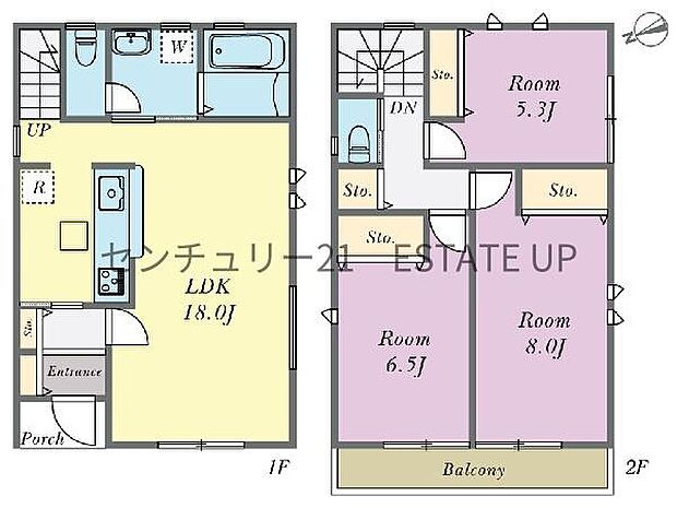 【間取り】ファミリーにおすすめの3LDK。寝室、お子様のお部屋など分けた使いかたが可能です。