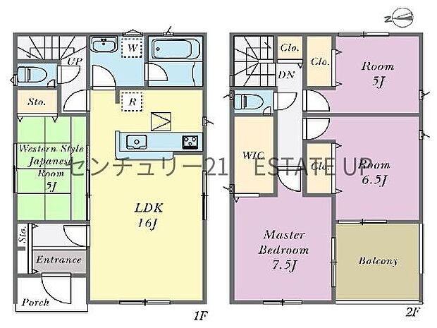 【間取り】ファミリーにおすすめの4LDK。寝室、お子様のお部屋など分けた使いかたが可能です。