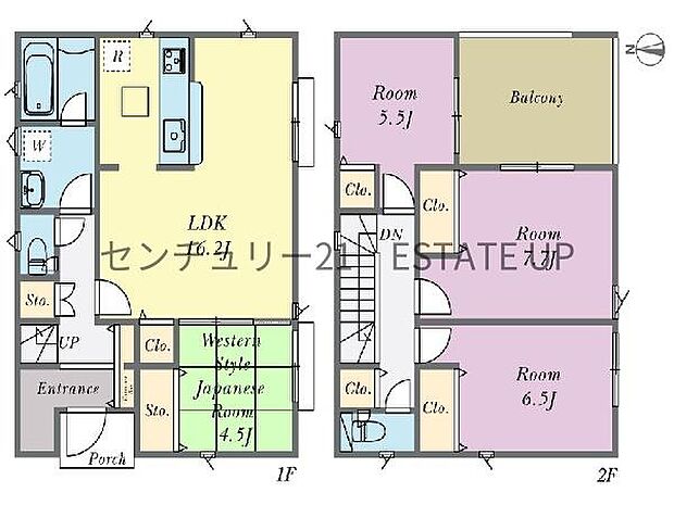 【間取り】ファミリーにおすすめの4LDK。寝室、お子様のお部屋など分けた使いかたが可能です。