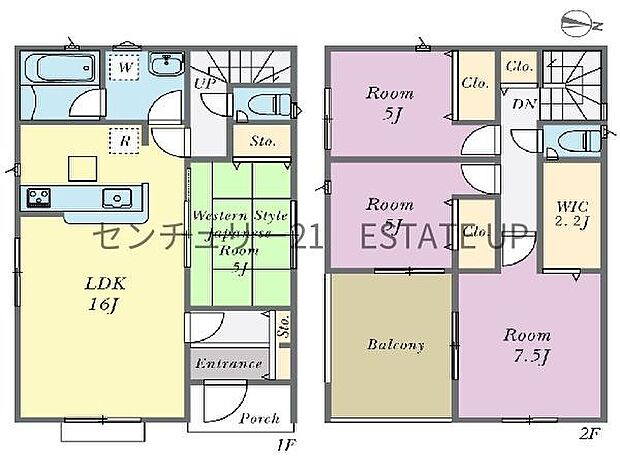 【間取り】ファミリーにおすすめの4LDK。寝室、お子様のお部屋など分けた使いかたが可能です。