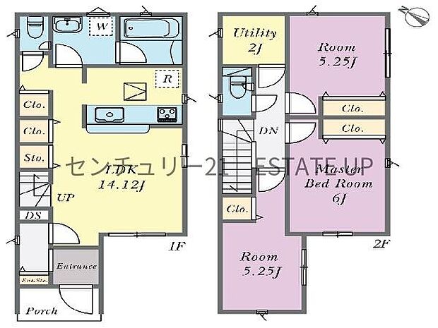 【間取り】ファミリーにおすすめの3LDK。寝室、お子様のお部屋など分けた使いかたが可能です。