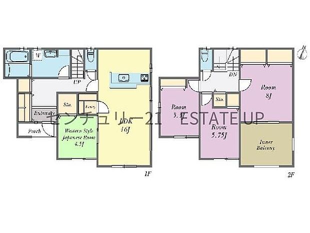 【間取り】ファミリーにおすすめの4LDK。寝室、お子様のお部屋など分けた使いかたが可能です。
