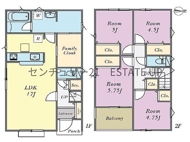 【間取り】ファミリーにおすすめの4LDK。寝室、お子様のお部屋など分けた使いかたが可能です。