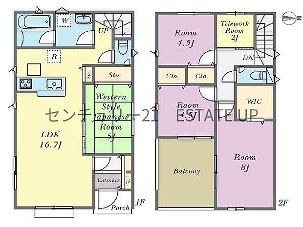 【間取り】ファミリーにおすすめの4SLDK。寝室、お子様のお部屋など分けた使いかたが可能です。