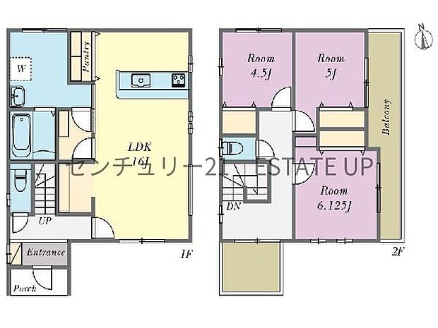 【間取り】ファミリーにおすすめの3LDK。寝室、お子様のお部屋など分けた使いかたが可能です。