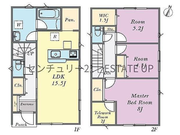 【間取り】ファミリーにおすすめの3SLDK。寝室、お子様のお部屋など分けた使いかたが可能です。