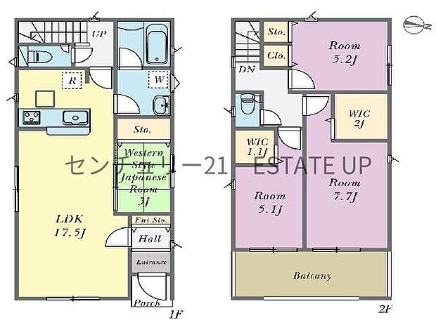 【間取り】ファミリーにおすすめの4LDK。寝室、お子様のお部屋など分けた使いかたが可能です。