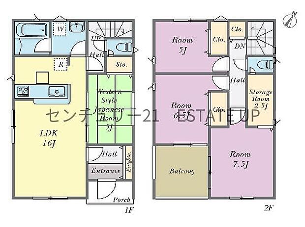 【間取り】ファミリーにおすすめの4SLDK。寝室、お子様のお部屋など分けた使いかたが可能です。