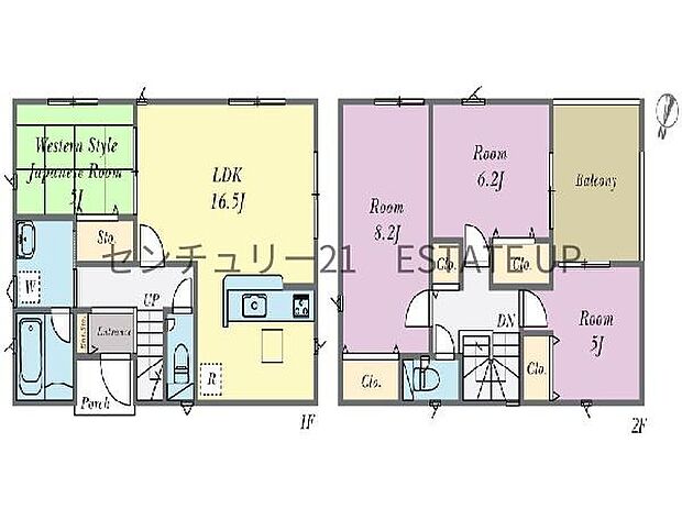 【間取り】ファミリーにおすすめの4LDK。寝室、お子様のお部屋など分けた使いかたが可能です。