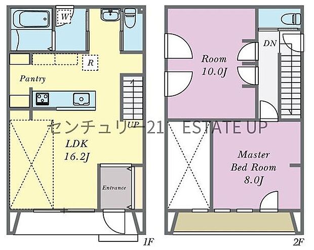 【間取り】ファミリーにおすすめの2SLDK。寝室、お子様のお部屋など分けた使いかたが可能です。