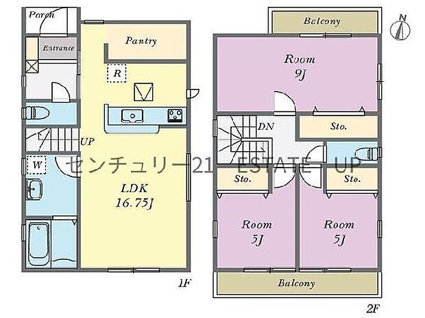 【間取り】ファミリーにおすすめの3LDK。寝室、お子様のお部屋など分けた使いかたが可能です。