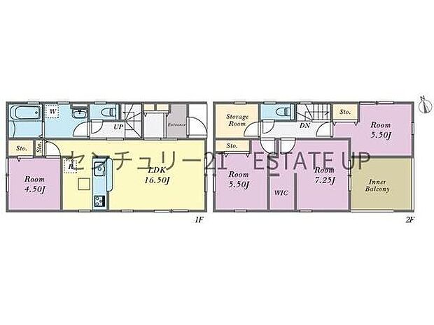 【間取り】ファミリーにおすすめの4LDK。寝室、お子様のお部屋など分けた使いかたが可能です。