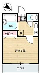 茉莉花 1Kの間取図画像