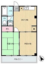 ファインライフアベニュー 2DKの間取図画像