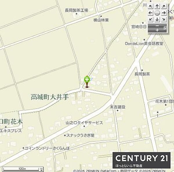 現地案内図で周辺の道路や施設がひと目で確認できます。現地までのアクセスが分かりやすく位置関係を把握しやすい地図です。周辺の建物や目印も記載されており現地見学の際に便利です。