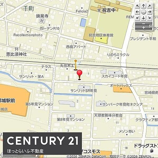 周辺施設が地図上で分かりやすく掲載されています。現地までのアクセス方法も確認できます。周囲の道路や目印となる建物が一目で確認しやすいです。物件近隣の利便施設の位置も見つけやすい地図です。