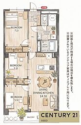 ファミール富士見 3LDKの間取図画像