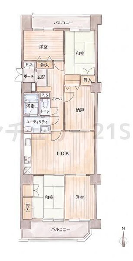 4SLDK 間取り