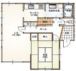 JR和歌山線 五条駅 バス16分 田園3丁目下車 徒歩2分 4LDKの間取り