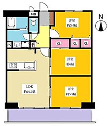 エルグランデ半城土 3LDKの間取図画像