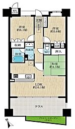 モアグレース光ケ丘 3LDKの間取図画像