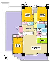 ライフプラザ大府桜木町1番館 3LDKの間取図画像