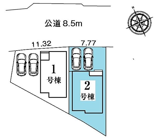 敷地面積：125.10平米　お車は2台駐車可能(車種による)。ぜひ現地にて、実際の建物・環境・街並み・日当たりなどなどご確認ください！