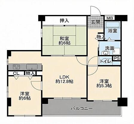 3LDK 間取り