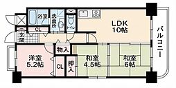 ライオンズマンション姫路東今宿 2SLDKの間取図画像