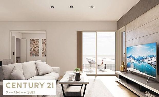 広々としたリビングが印象的です。大きな窓から明るい光が差し込み開放感のある空間です。洗練されたインテリアがお部屋の雰囲気を高めています。バルコニーへのアクセスも便利です。快適な日常をサポートします。