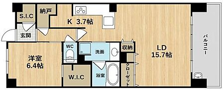 1LDK 間取り