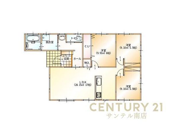3LDKで余裕のある間取りです♪全居室に収納があるので荷物の多いファミリーもスッキリ片付きます♪