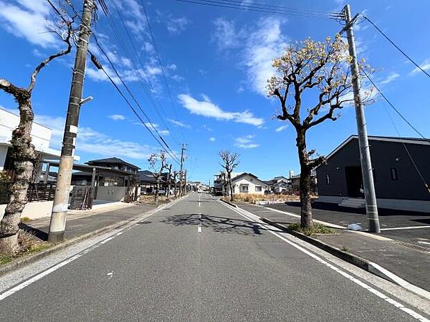 北側前面道路です♪