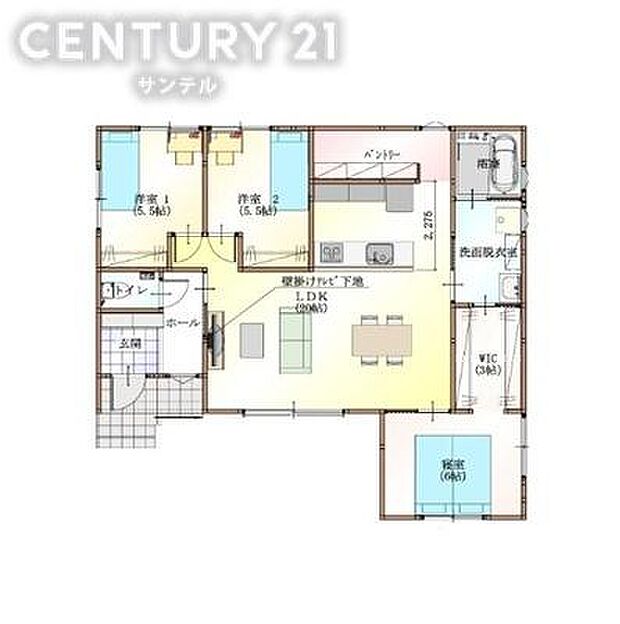 3LDKで余裕のある間取りです。収納が多いので荷物の多いファミリーもスッキリ片付きます♪