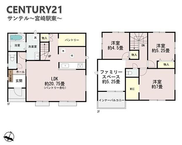 B号棟！3LDK＋Fのゆとりある間取り。20畳以上の広々としたリビングが魅力の開放的な住空間です。