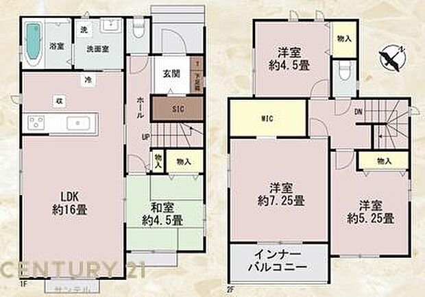 4LDKの間取り。豊富な収納スペースを完備。衣類もすっきり収納でき、家族全員が快適に過ごせる空間です!