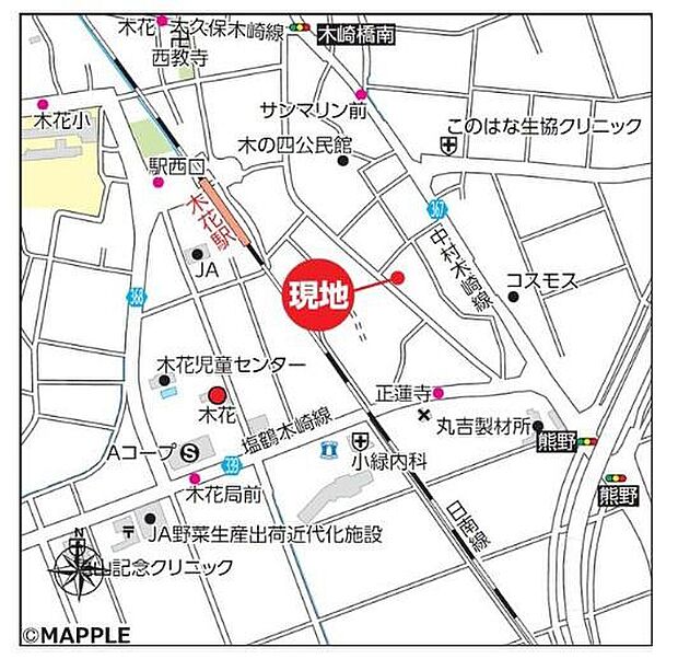 現地案内図です!