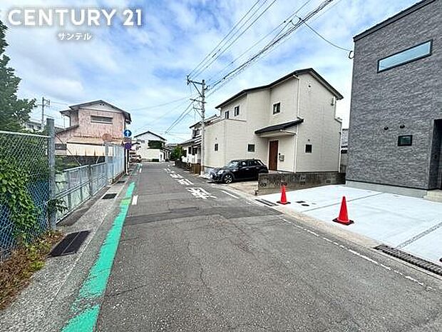 北側の道路です。