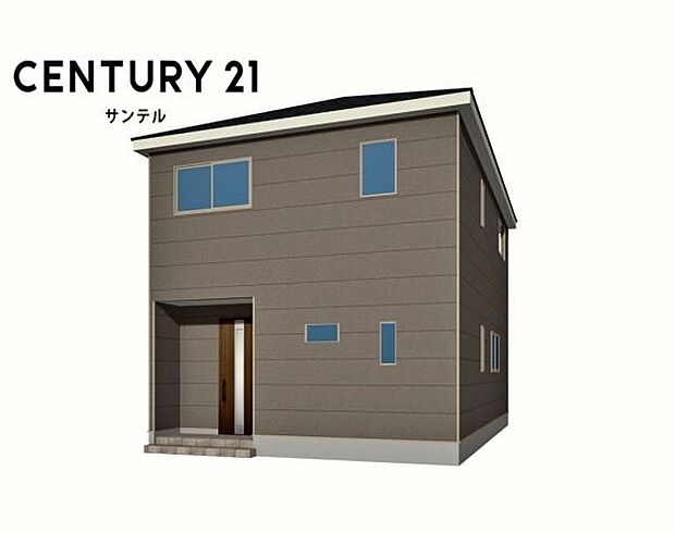 2号棟の外観パースになります!洗練された外壁カラーになっております♪