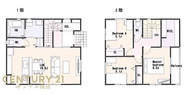 3LDKの間取り。広々リビング！豊富な収納スペースを完備。衣類もすっきり収納でき、家族全員が快適に過ごせる空間です！
