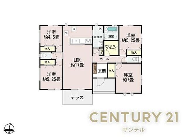 4LDKで余裕のある間取りです♪収納スペースが充実しており、ご家族全員が快適に過ごせる空間です!