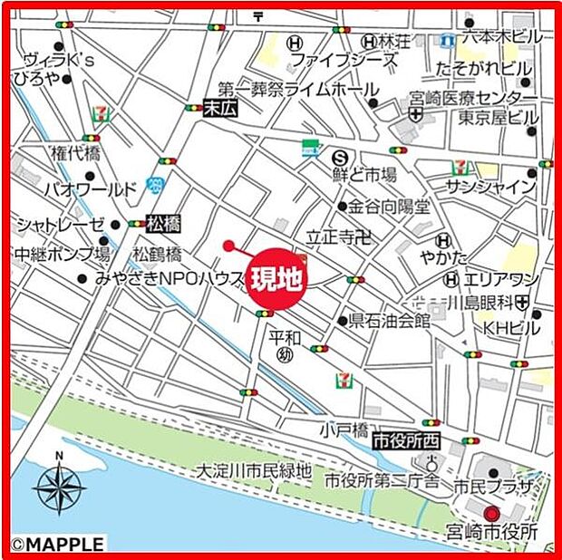 現地案内図です。
