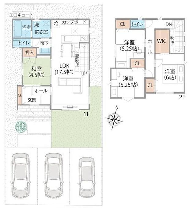 4LDKの注文住宅のような間取り。豊富な収納スペースを完備。衣類もすっきり収納でき、家族全員が快適に過ごせる空間です!