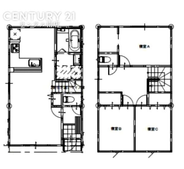 3LDKの間取りです♪全居室に収納があるので荷物の多いファミリーもスッキリ片付きます♪
