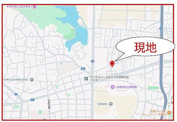 現地案内図です。
