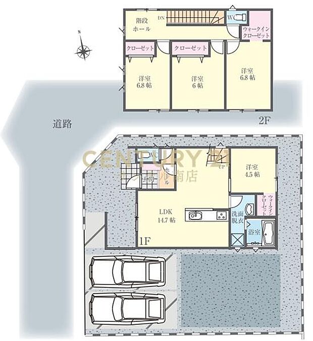 4LDKの間取り。豊富な収納スペースを完備。衣類もすっきり収納でき、家族全員が快適に過ごせる空間です!
