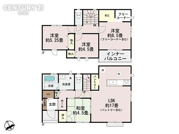 4LDKです。豊富な収納スペースを完備しており、家族全員が快適に過ごせる間取りとなっております♪