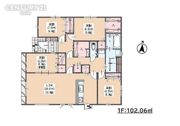 収納も充実！全室洋室の4LDKです。